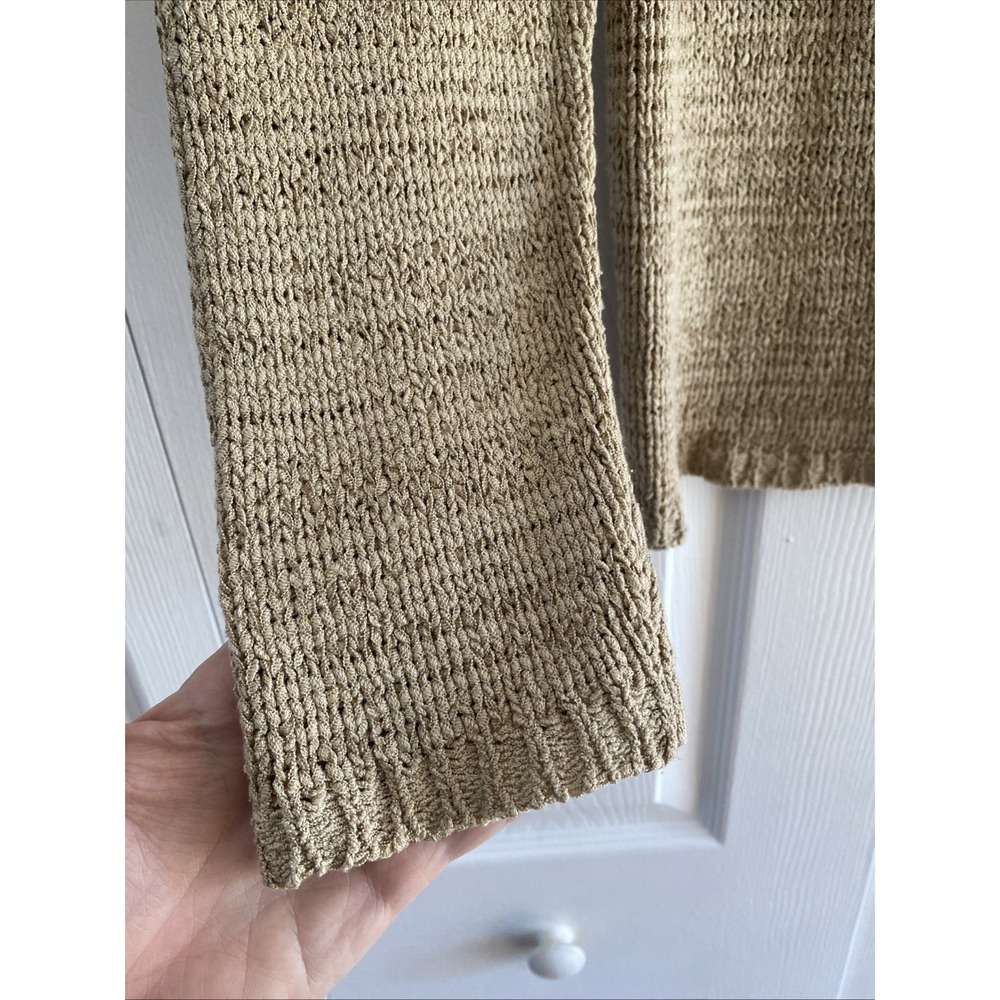 Chicos Design‎ 2 Womens Large Tan Knit Silk Blend Sweater - Picture 4 of 6
